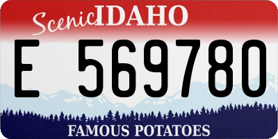 ID license plate E569780
