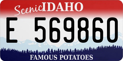 ID license plate E569860