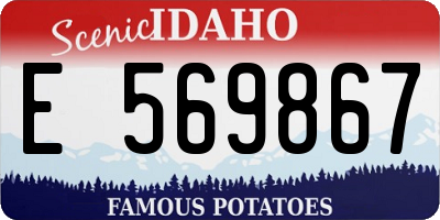 ID license plate E569867