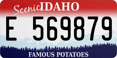 ID license plate E569879