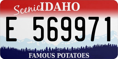 ID license plate E569971