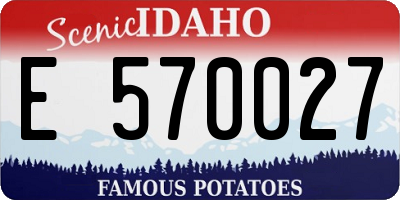 ID license plate E570027