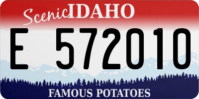 ID license plate E572010