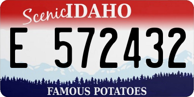 ID license plate E572432