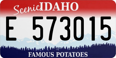 ID license plate E573015