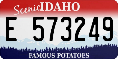 ID license plate E573249
