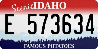 ID license plate E573634