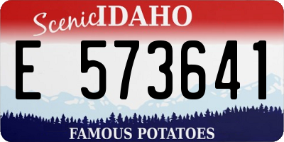 ID license plate E573641