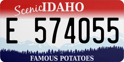 ID license plate E574055