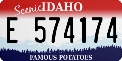 ID license plate E574174