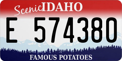 ID license plate E574380