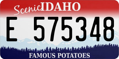ID license plate E575348