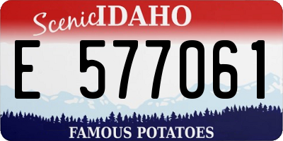 ID license plate E577061
