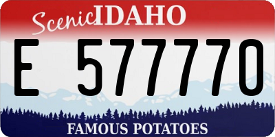 ID license plate E577770