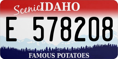 ID license plate E578208
