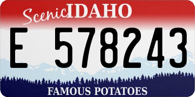 ID license plate E578243
