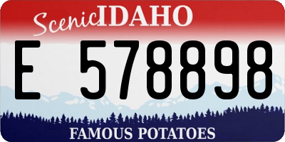 ID license plate E578898