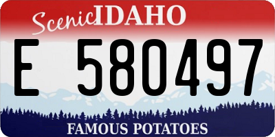 ID license plate E580497