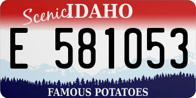 ID license plate E581053