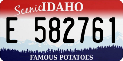 ID license plate E582761