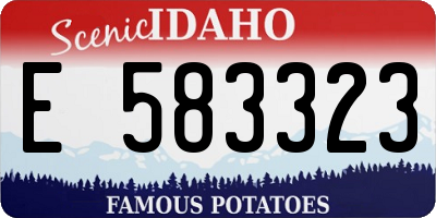 ID license plate E583323