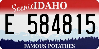 ID license plate E584815