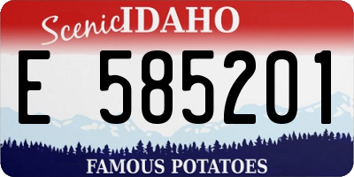 ID license plate E585201