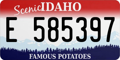 ID license plate E585397