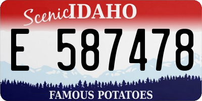 ID license plate E587478