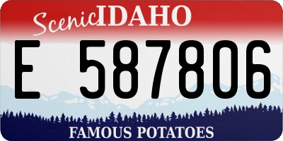 ID license plate E587806