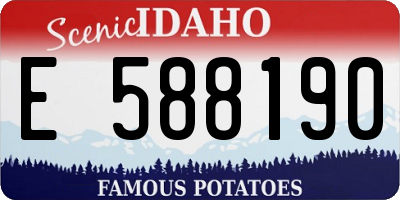 ID license plate E588190