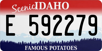 ID license plate E592279