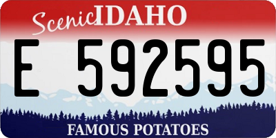 ID license plate E592595