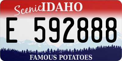 ID license plate E592888