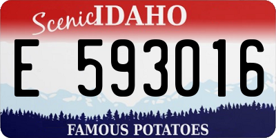 ID license plate E593016