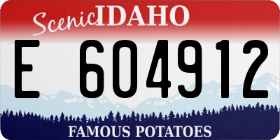 ID license plate E604912