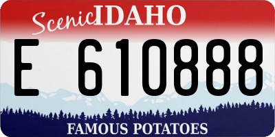 ID license plate E610888