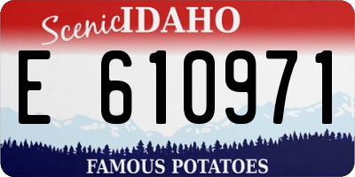 ID license plate E610971