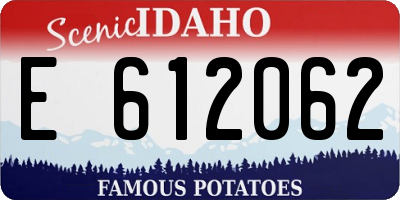 ID license plate E612062