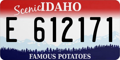 ID license plate E612171