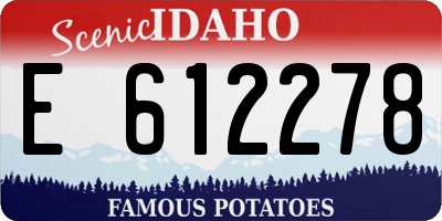 ID license plate E612278