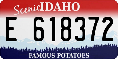 ID license plate E618372