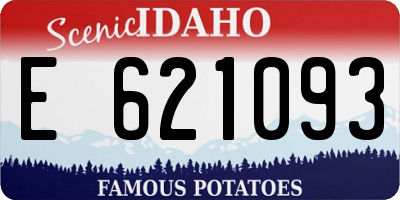 ID license plate E621093