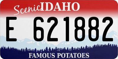 ID license plate E621882