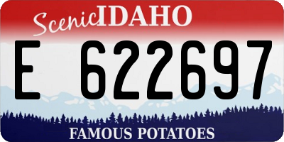ID license plate E622697