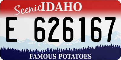 ID license plate E626167