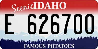 ID license plate E626700