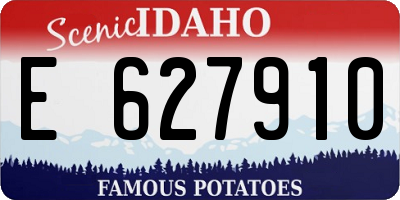 ID license plate E627910