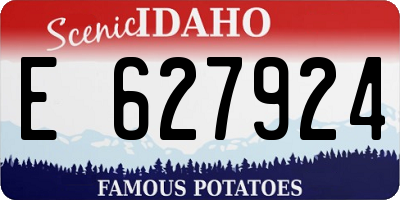 ID license plate E627924