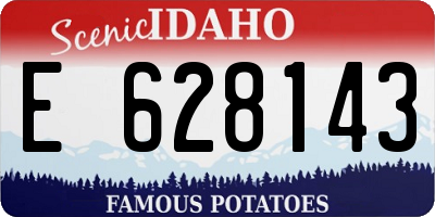 ID license plate E628143